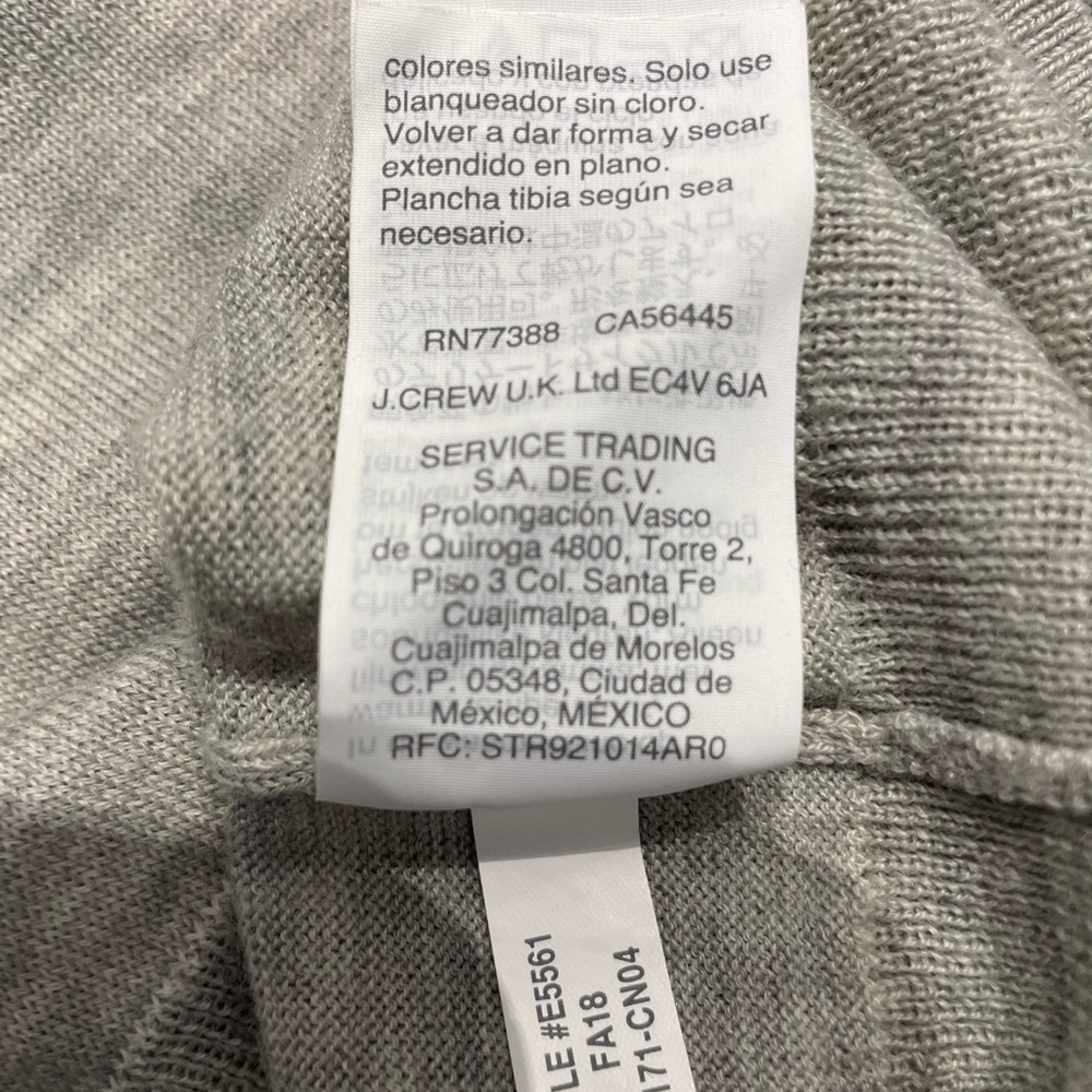 J Crew Mercantile Women’s XL Merino Wool Blend Gray Turtleneck Sweater - Picture 5 of 10